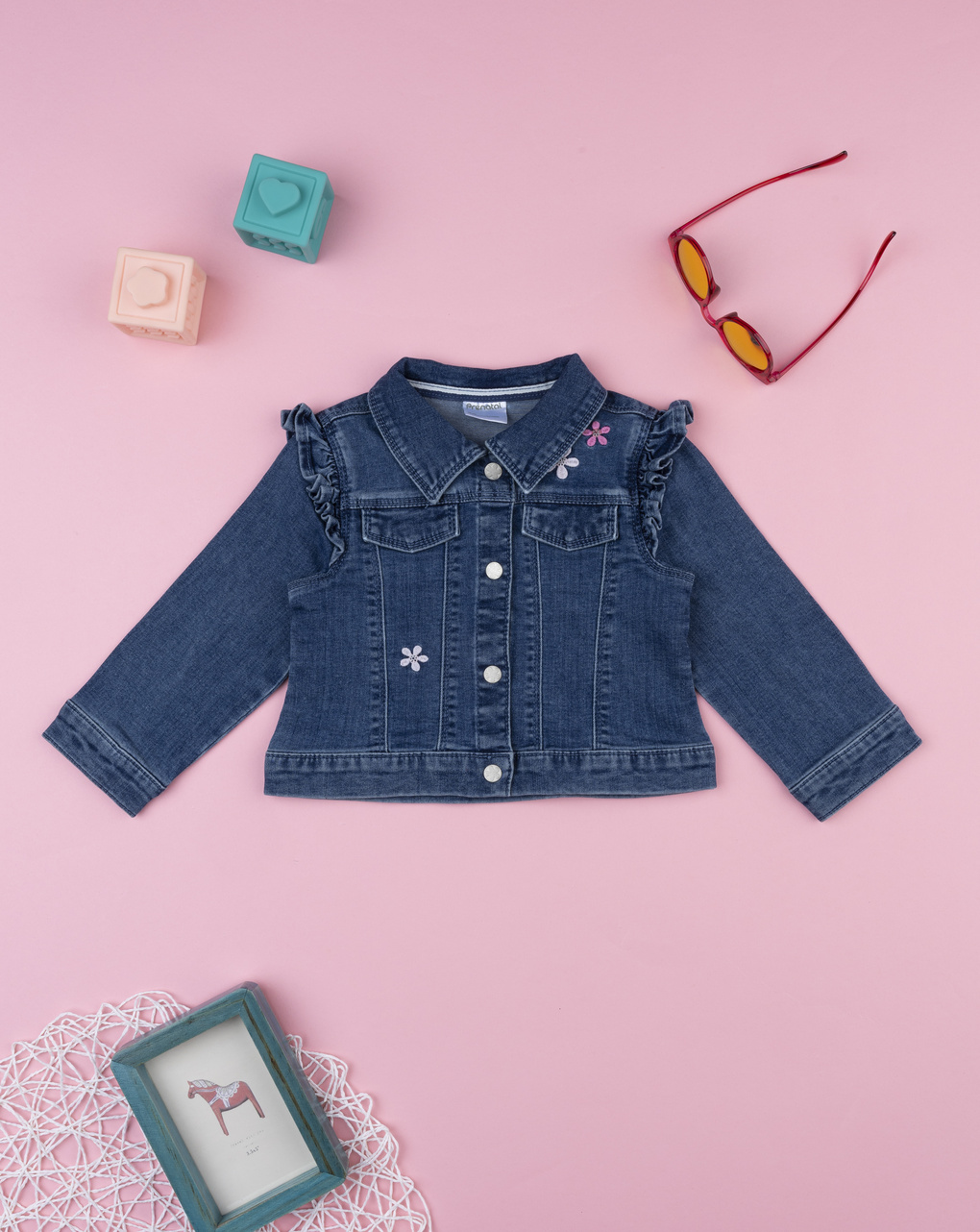 Giubbino denim bimba