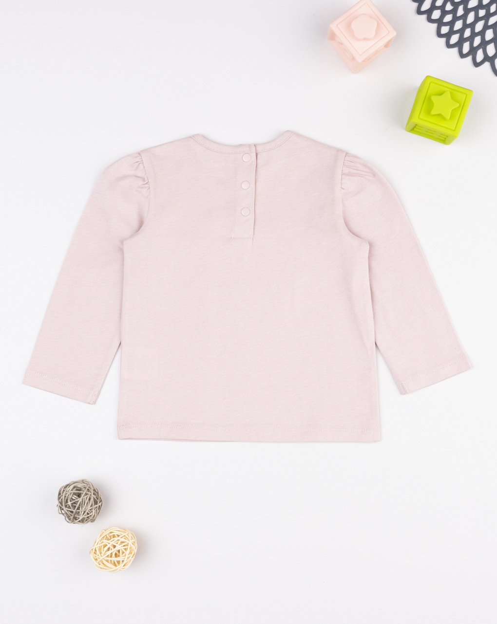 T-shirt bimba rosa stampa cagnolino