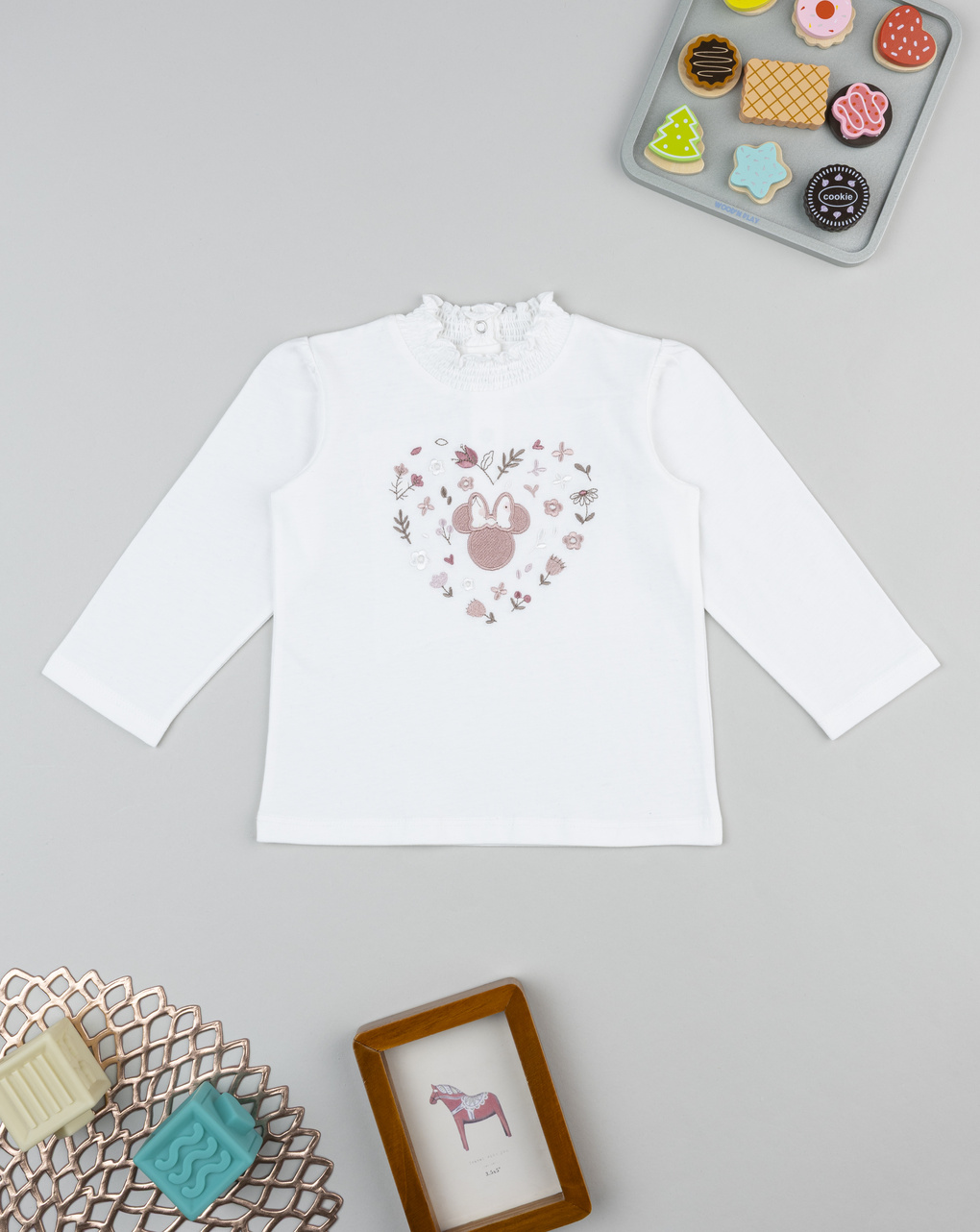 T-shirt bimba minnie bianca