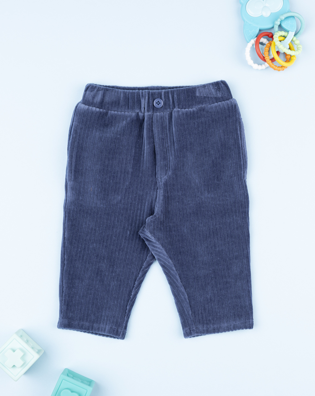 Pantalone velluto blu bimbo