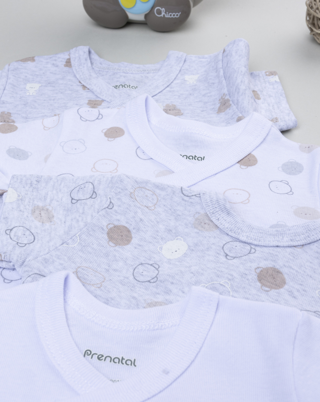 Pack 5 body maniche corte neonato orsetto