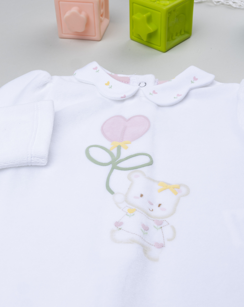 Tutina neonata bianca fiore