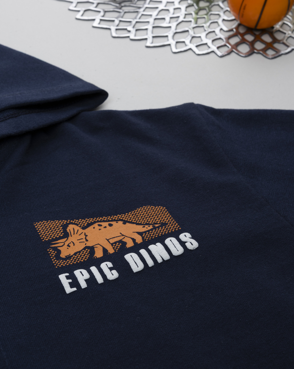 Felpa bimbo blu stampa rilievo