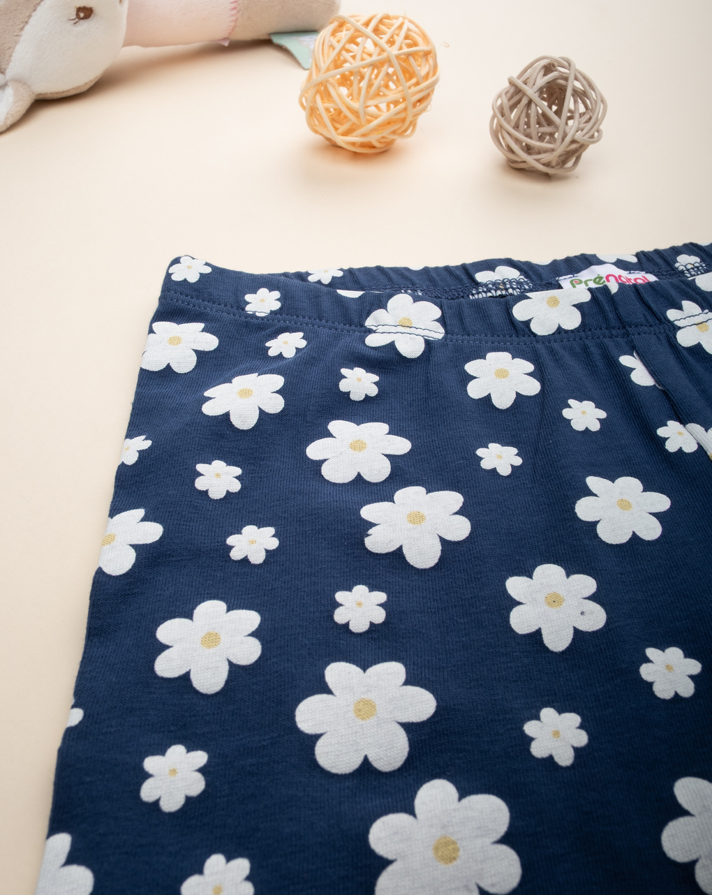 Leggings 3/4 blu bimba margherite