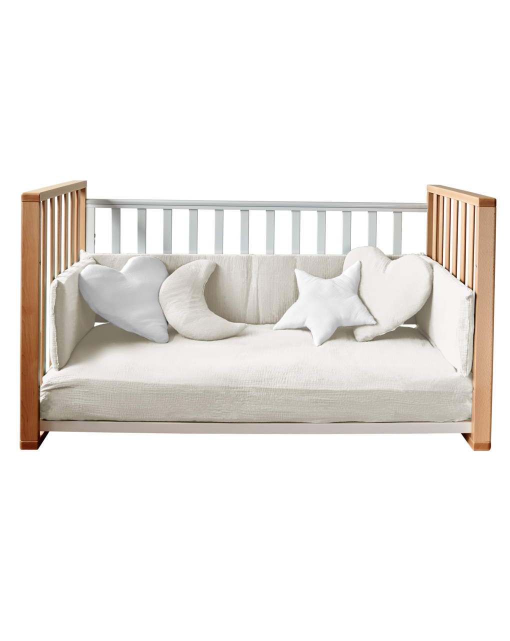Letto infinito naturale-bianco c/tessile muslin burro - italbaby