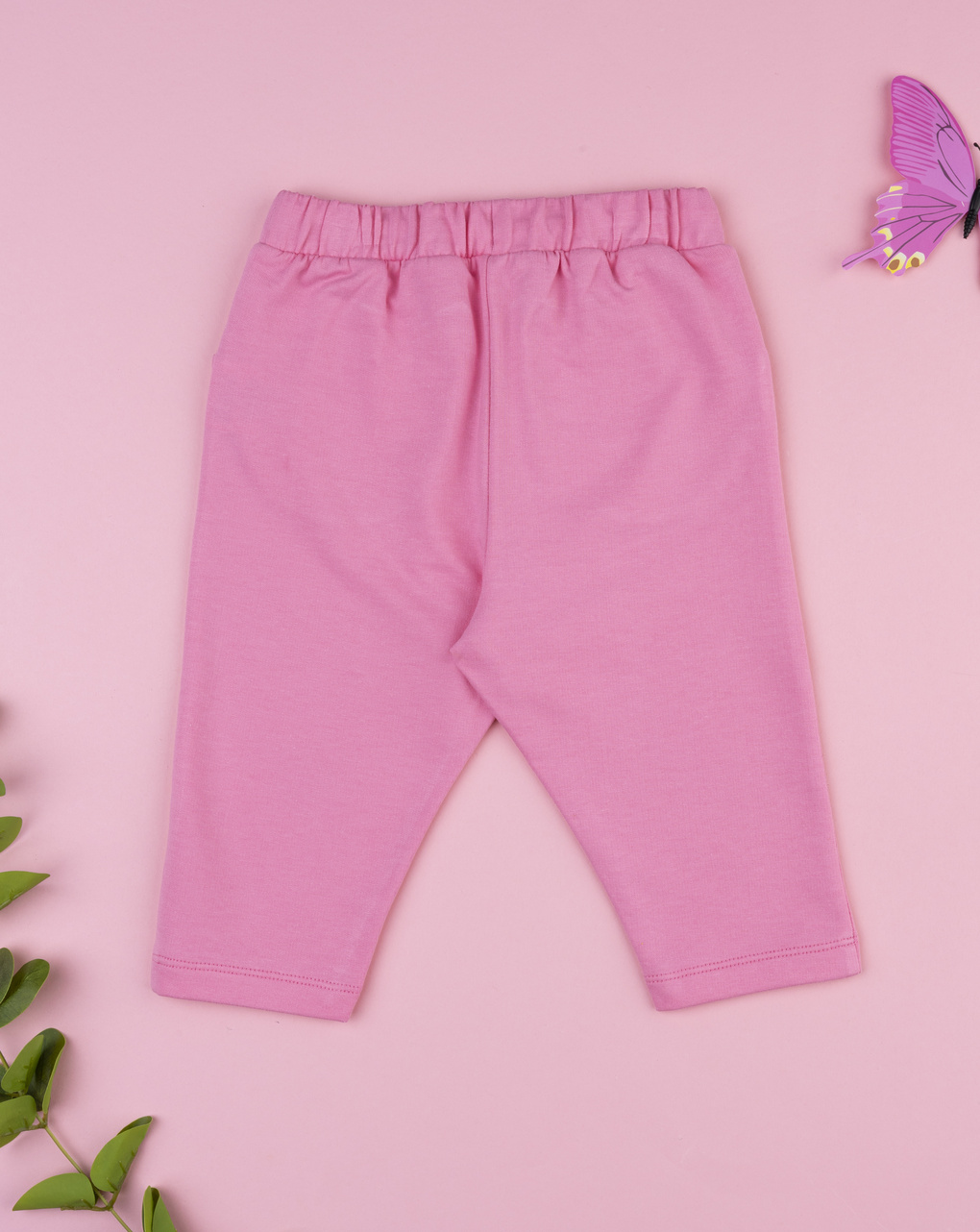 Pantalone bimba rosa stampa farfalle