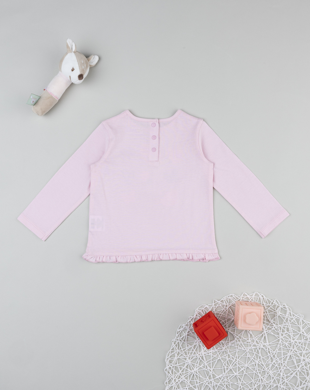 T-shirt bimba rosa stampata