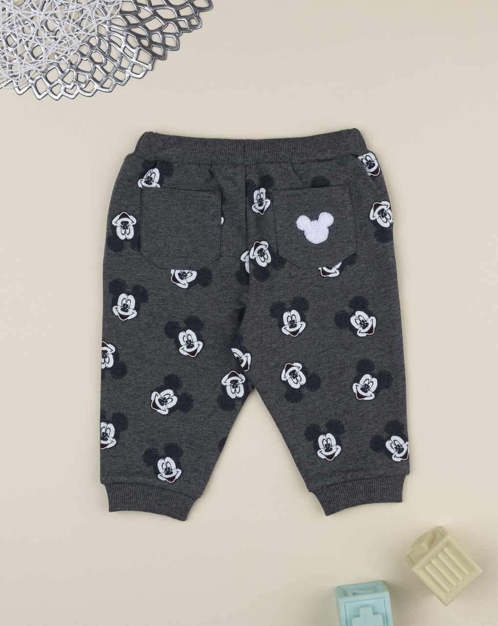 Pantalone bimbo grigio mickey mouse