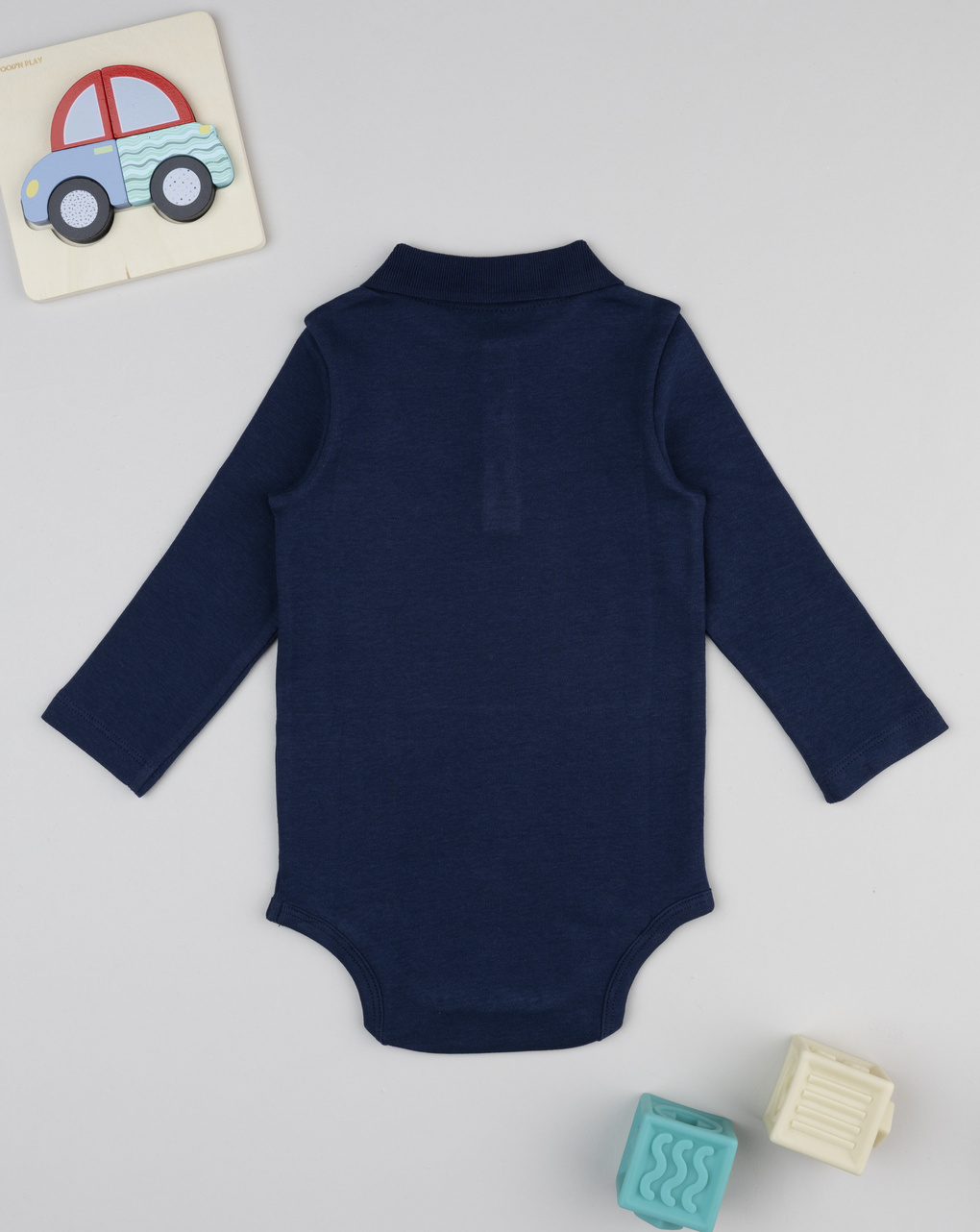 Body bimbo blu manica lunga