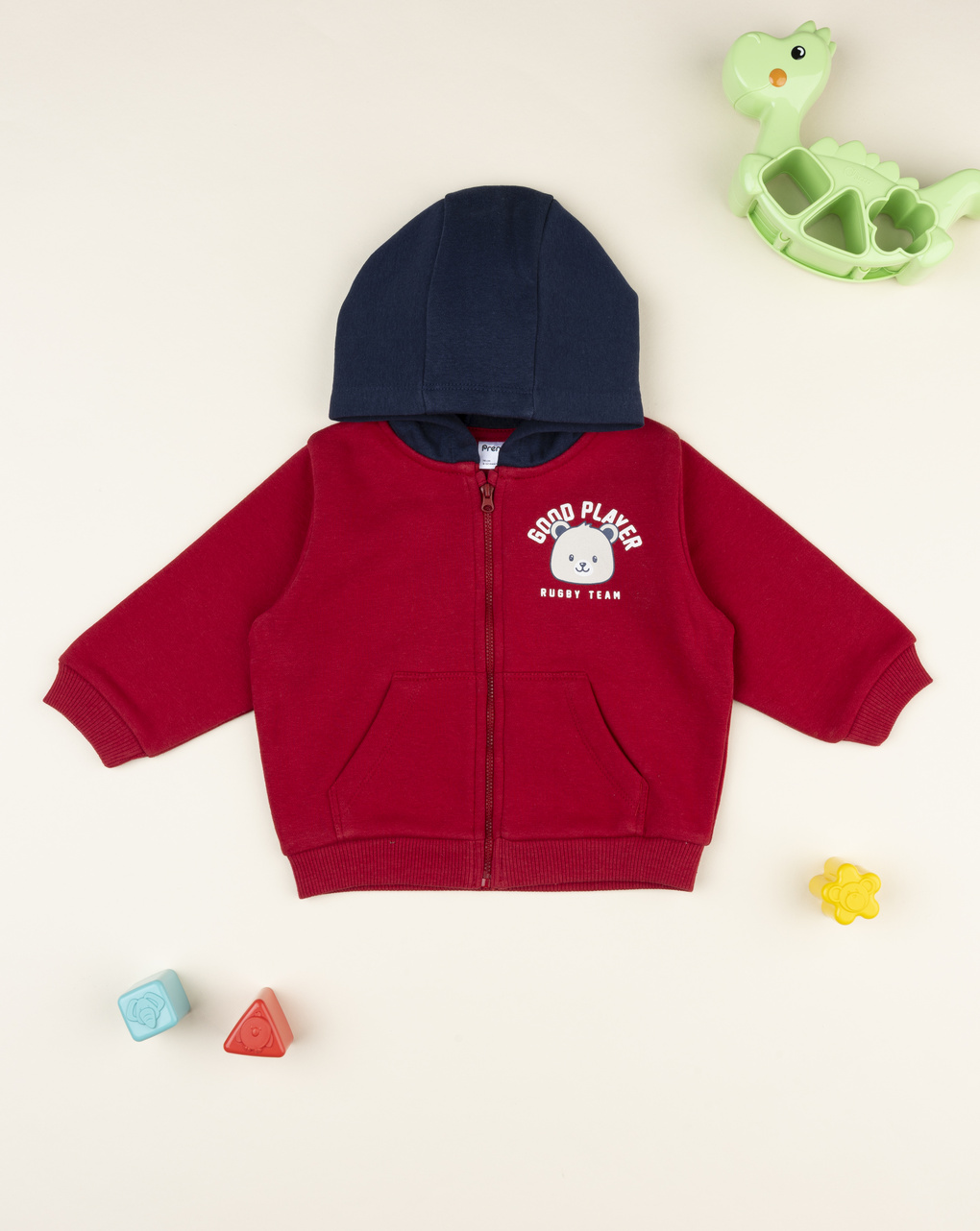 Felpa bimbo blu/rosso