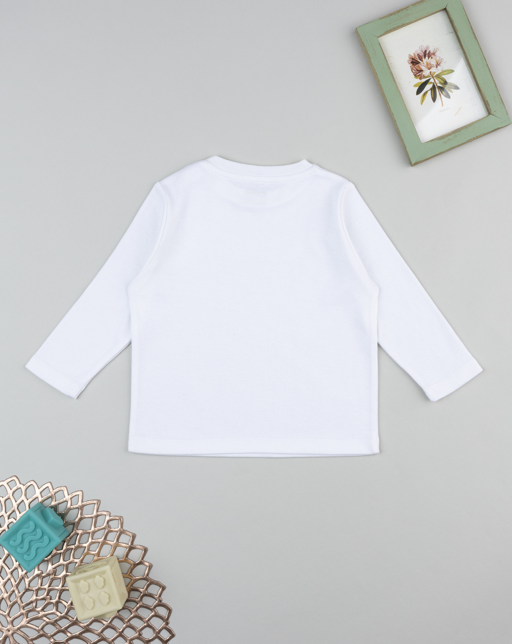 T-shirt bimbo bianca maniche lunghe