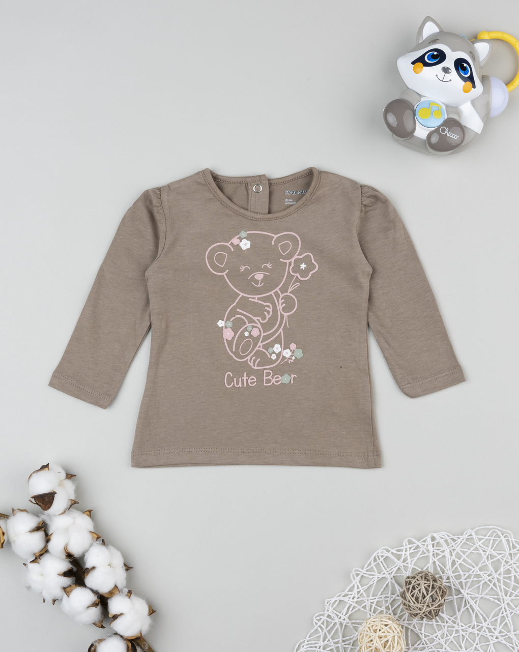 Stampa bimba marrone "cute bear"