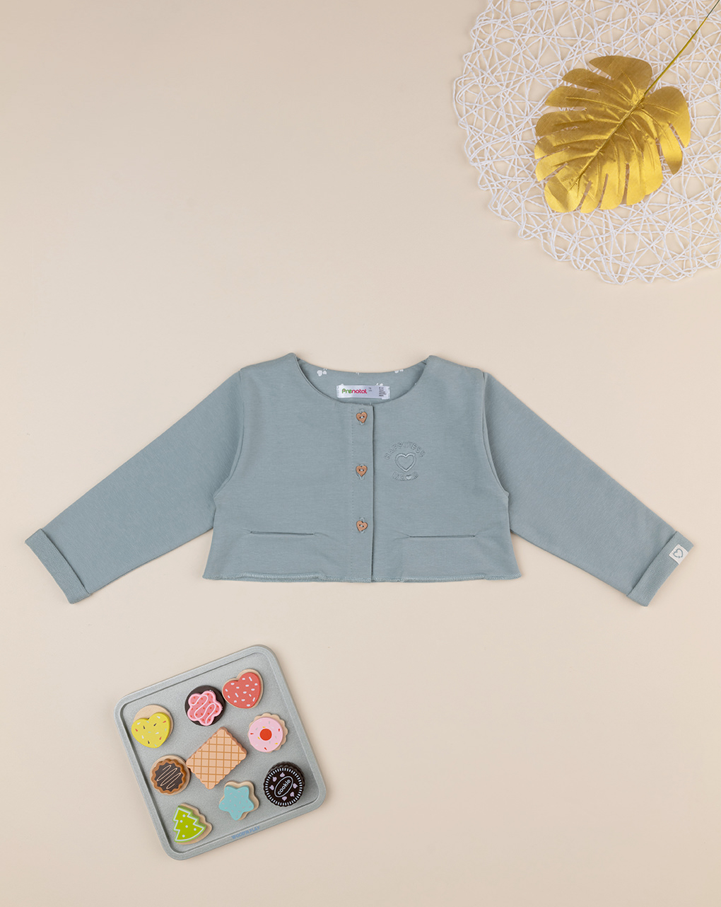 Cardigan bimba verde