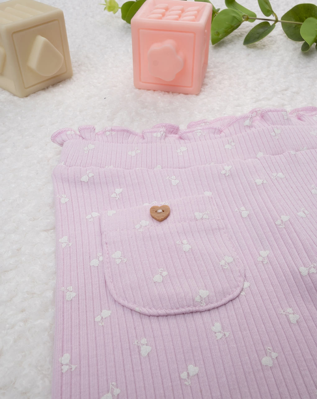 Legging bimba rosa micro-allover