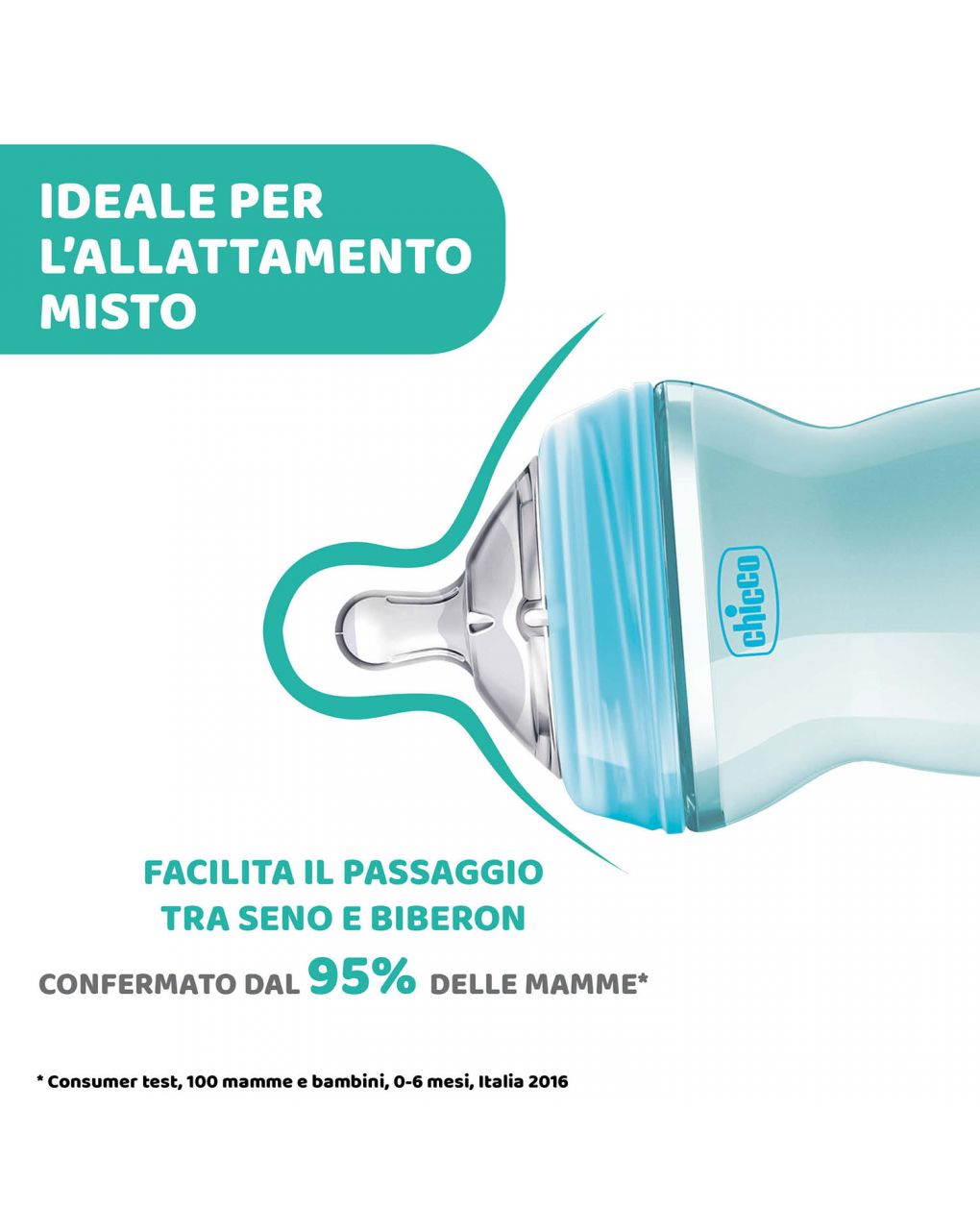 Biberon naturalfeeling bimbo, 6m+, 330 ml, flusso veloce - chicco