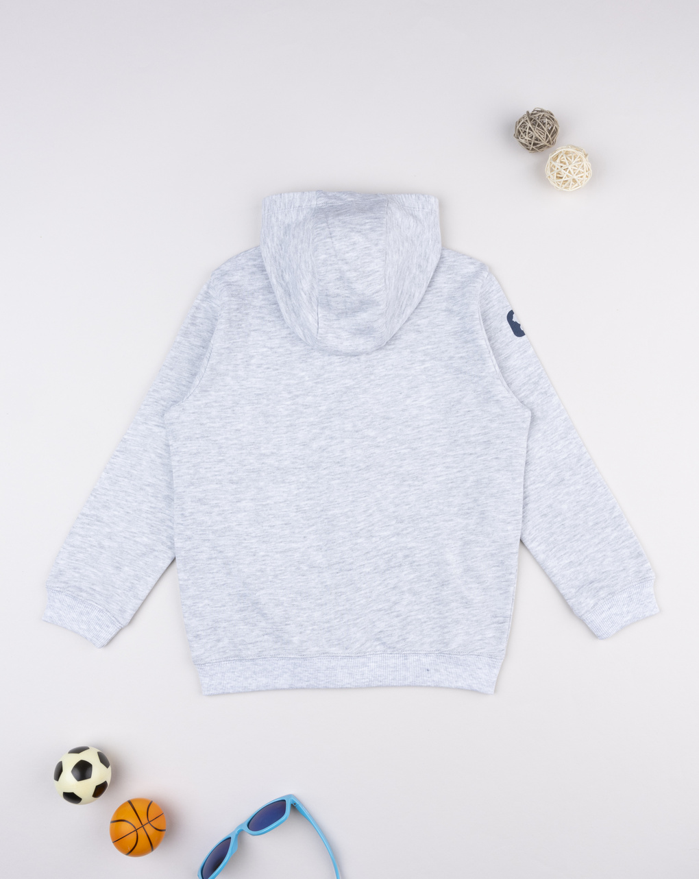 Felpa con cappuccio bambino grigia stampa dino