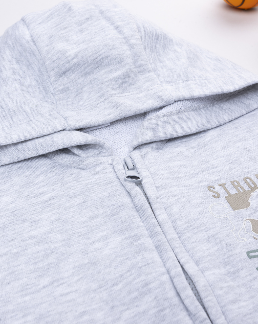 Felpa con cappuccio bambino grigia stampa dino