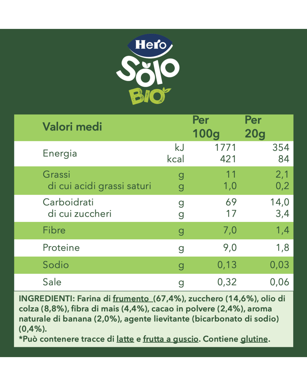 Multipack biscotti choco ban 4x20g - goodies hero