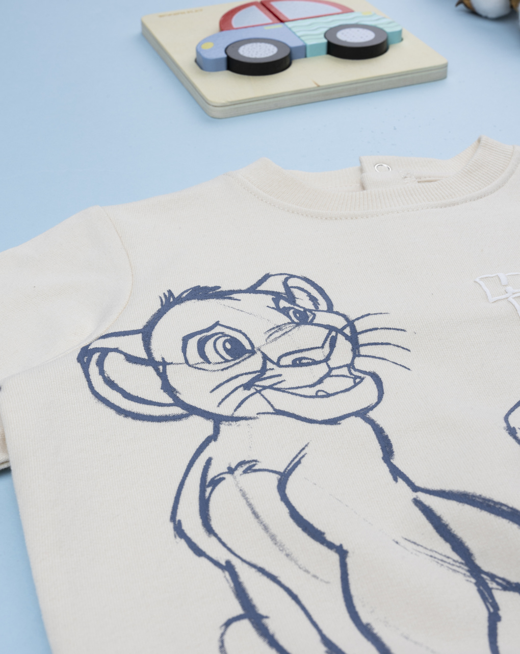 Completo jogging bimbo beige/blu re leone