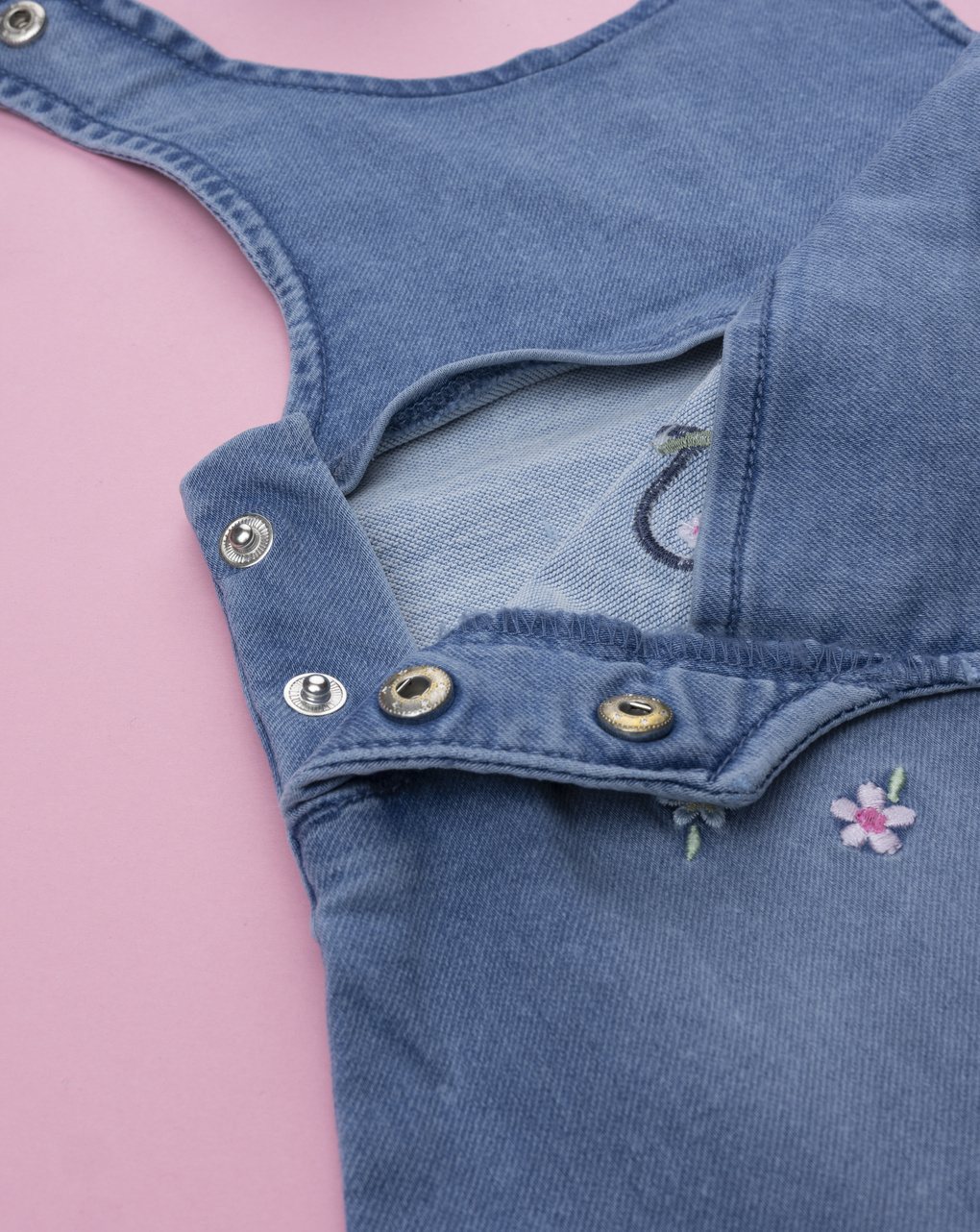 Vestito denim bimba con ricamo