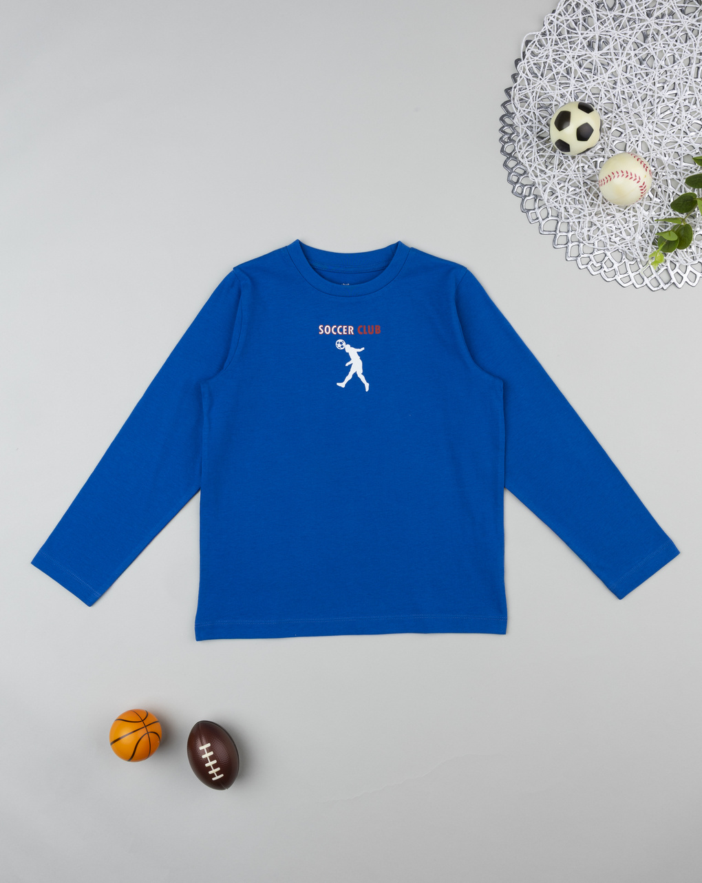 T-shirt bambino bluette soccer