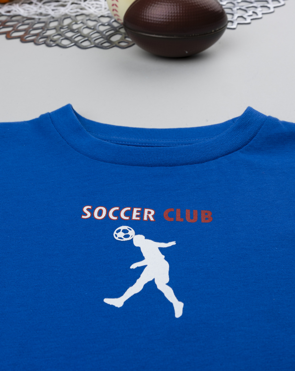 T-shirt bambino bluette soccer