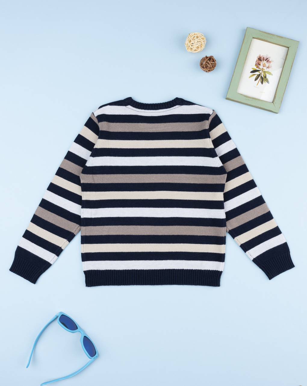 Maglione bambino multicolor a righe