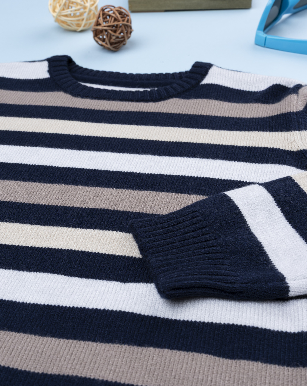 Maglione bambino multicolor a righe