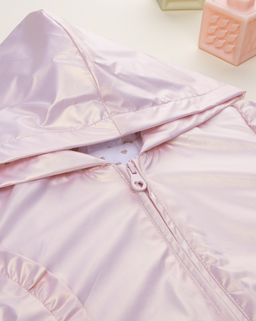 Giacca bimba rosa cangiante