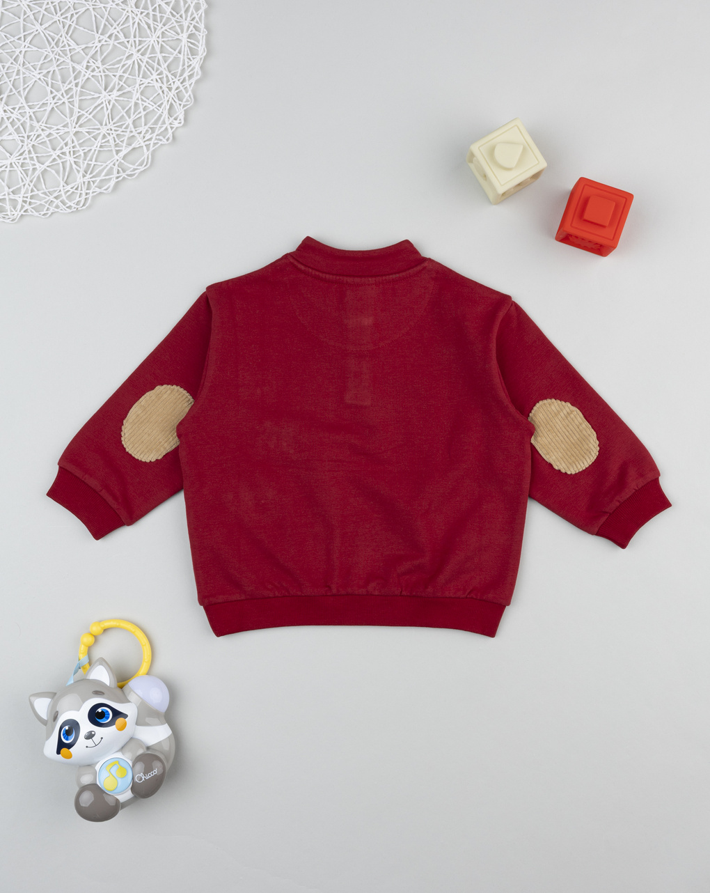 Felpa bimbo bordeaux con stampa