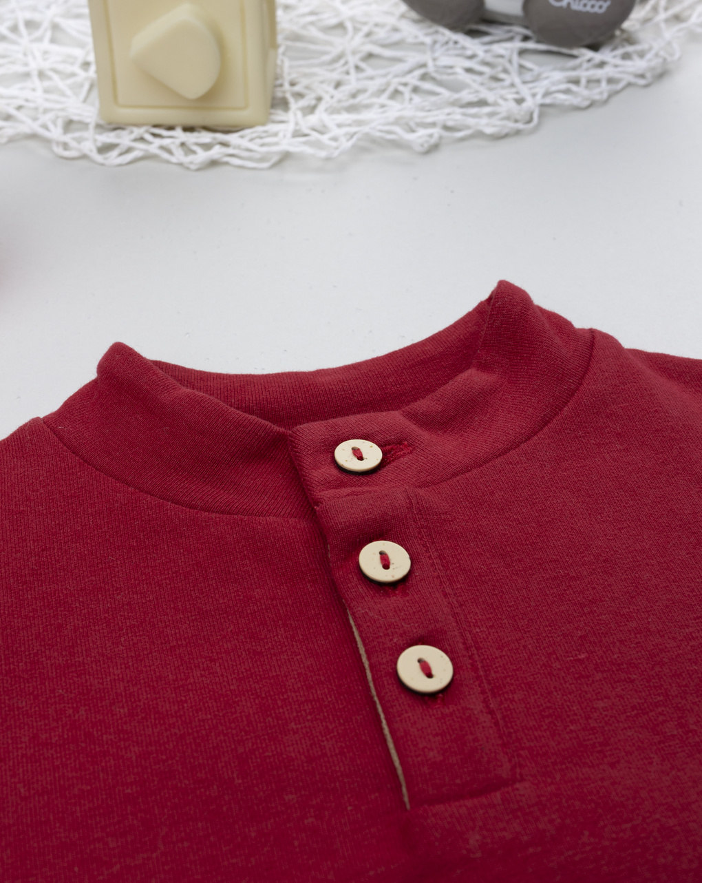 Felpa bimbo bordeaux con stampa