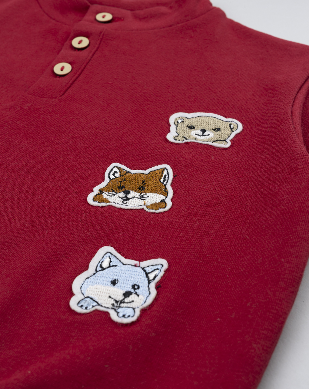 Felpa bimbo bordeaux con stampa