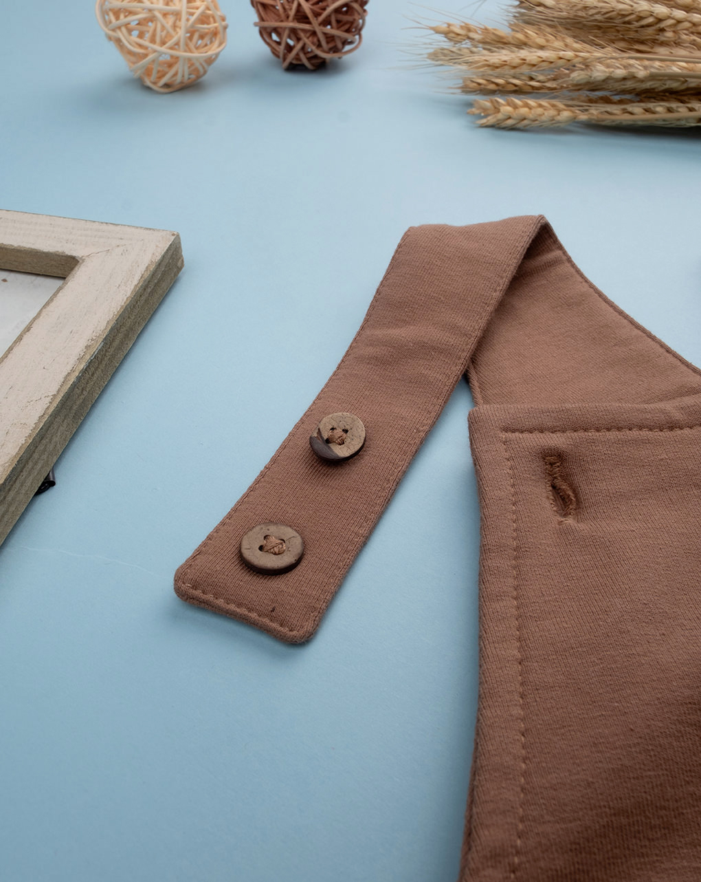 Completo salopette marorne bimbo