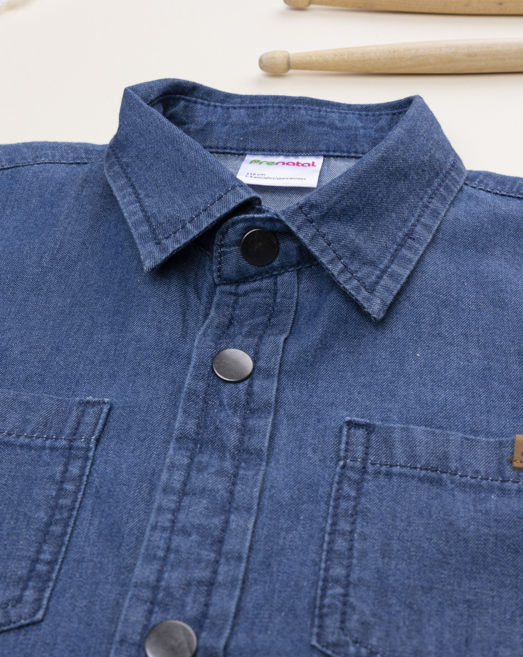 Camicia bambino blu denim