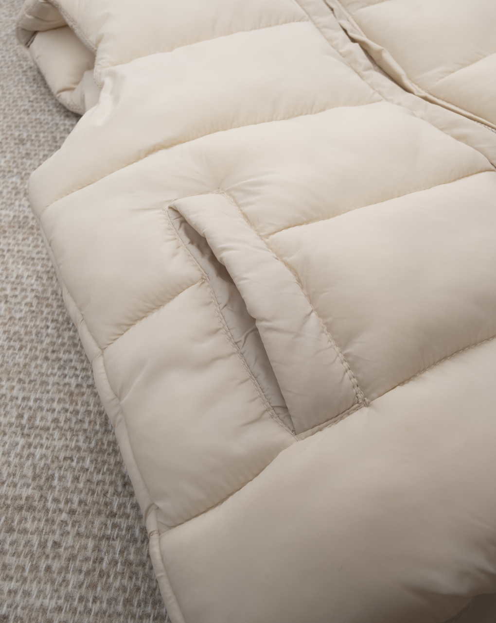 Gilet bimbo bianco nylon riciclato