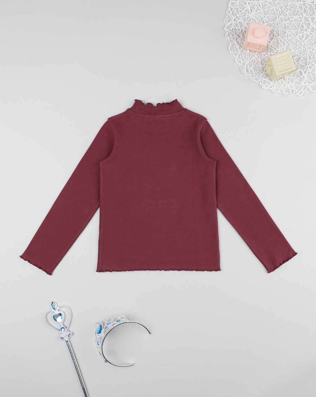 Lupetto bimba bordeaux stampa fatina