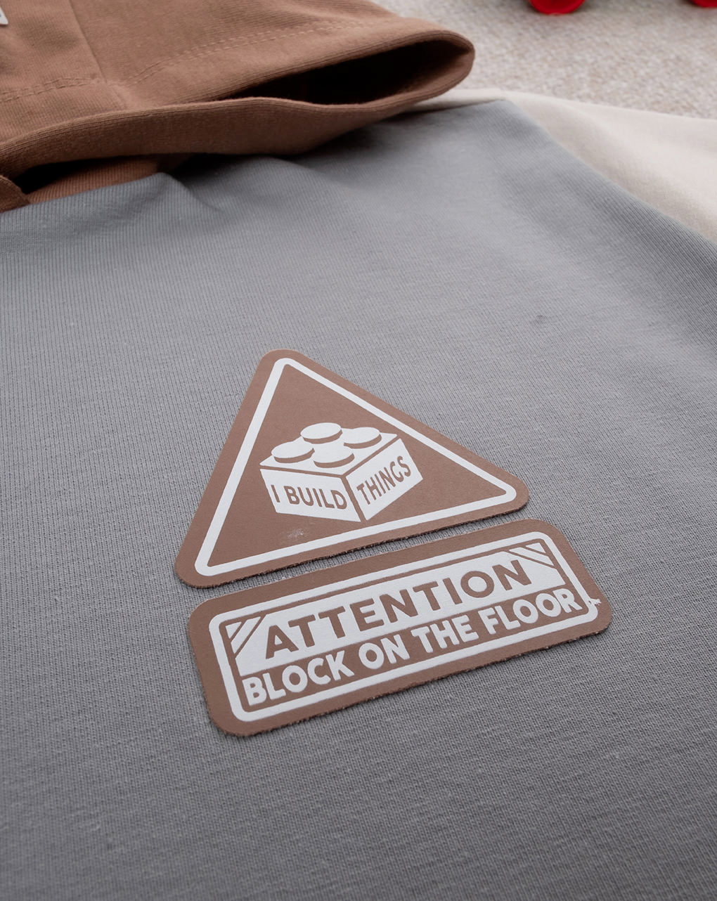 Felpa con cappuccio  bambino colorblock