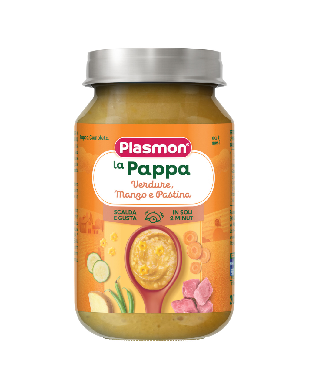 La pappa verdure manzo pastina 200g - plasmon