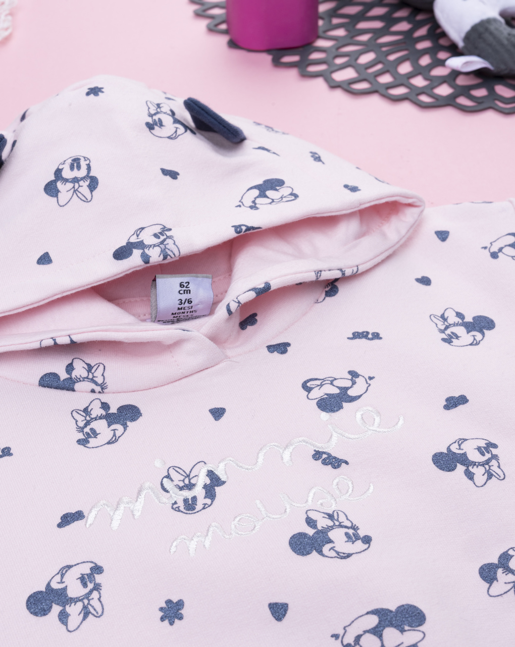 Felpa rosa bimba disney minnie
