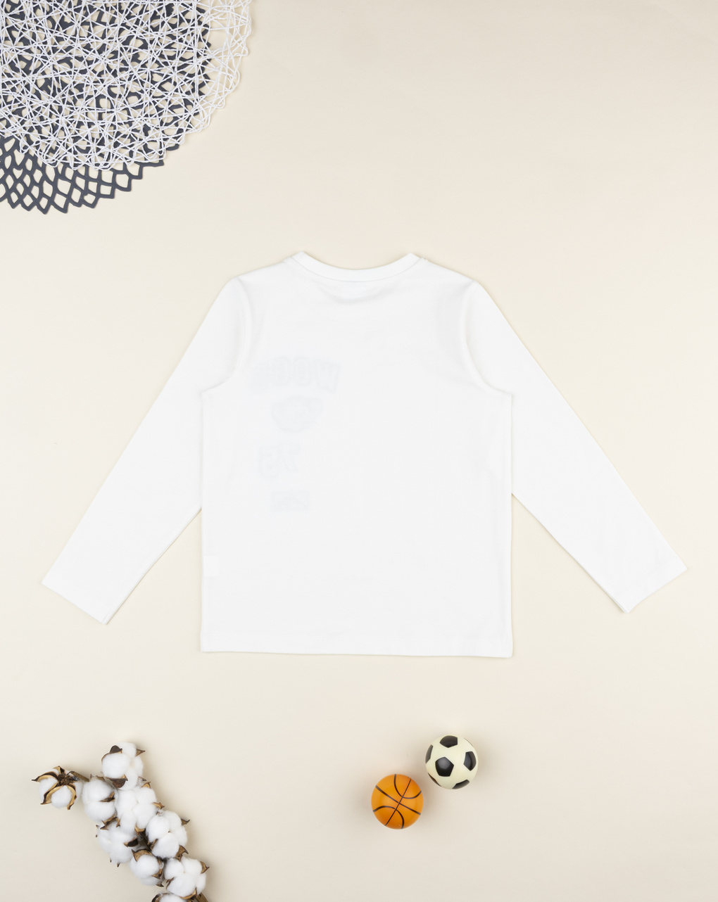 T-shirt bambino bianca "wood"