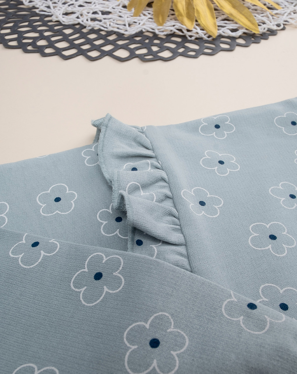 Maglia bimba verde margherite