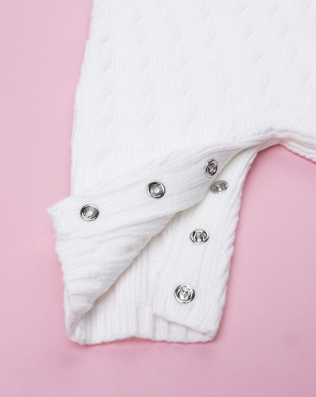 Tutina neonata tricot bianco con fiocco