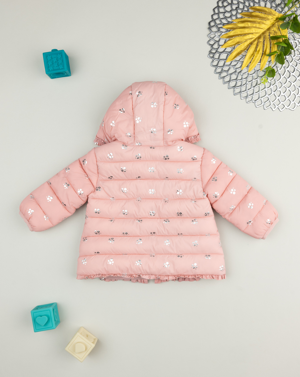 Giacca bimba rosa con allover