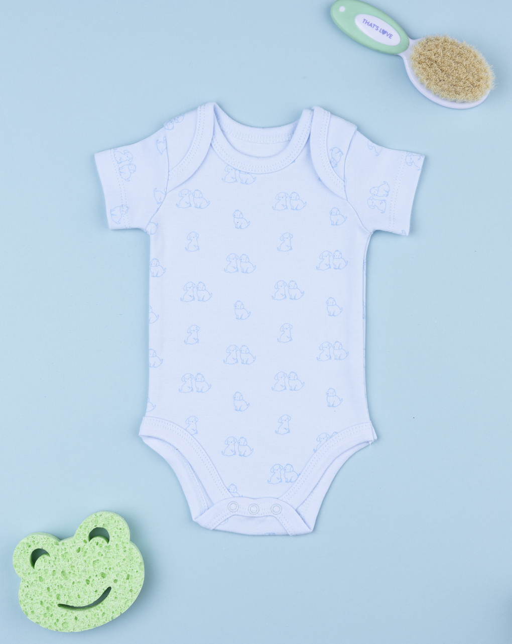 Body cotone felpato neonato cagnolini