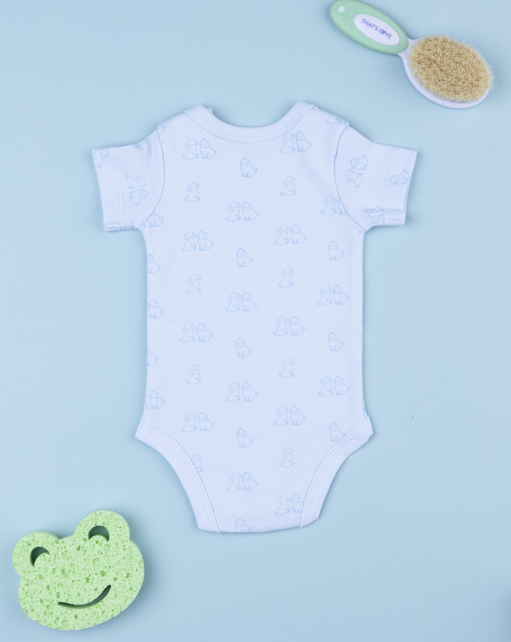 Body cotone felpato neonato cagnolini