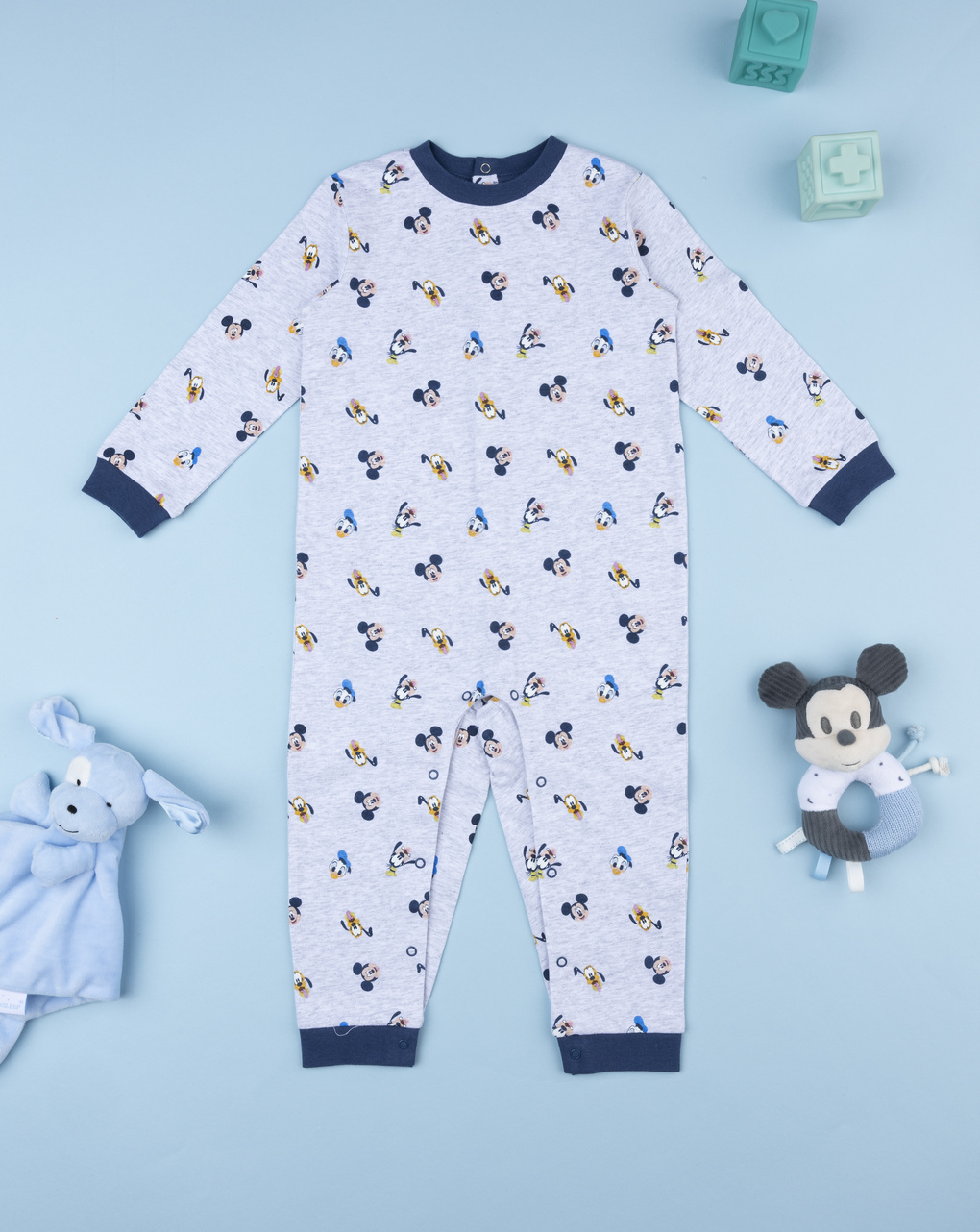 Pigiamone bimbo grigio/blu disney