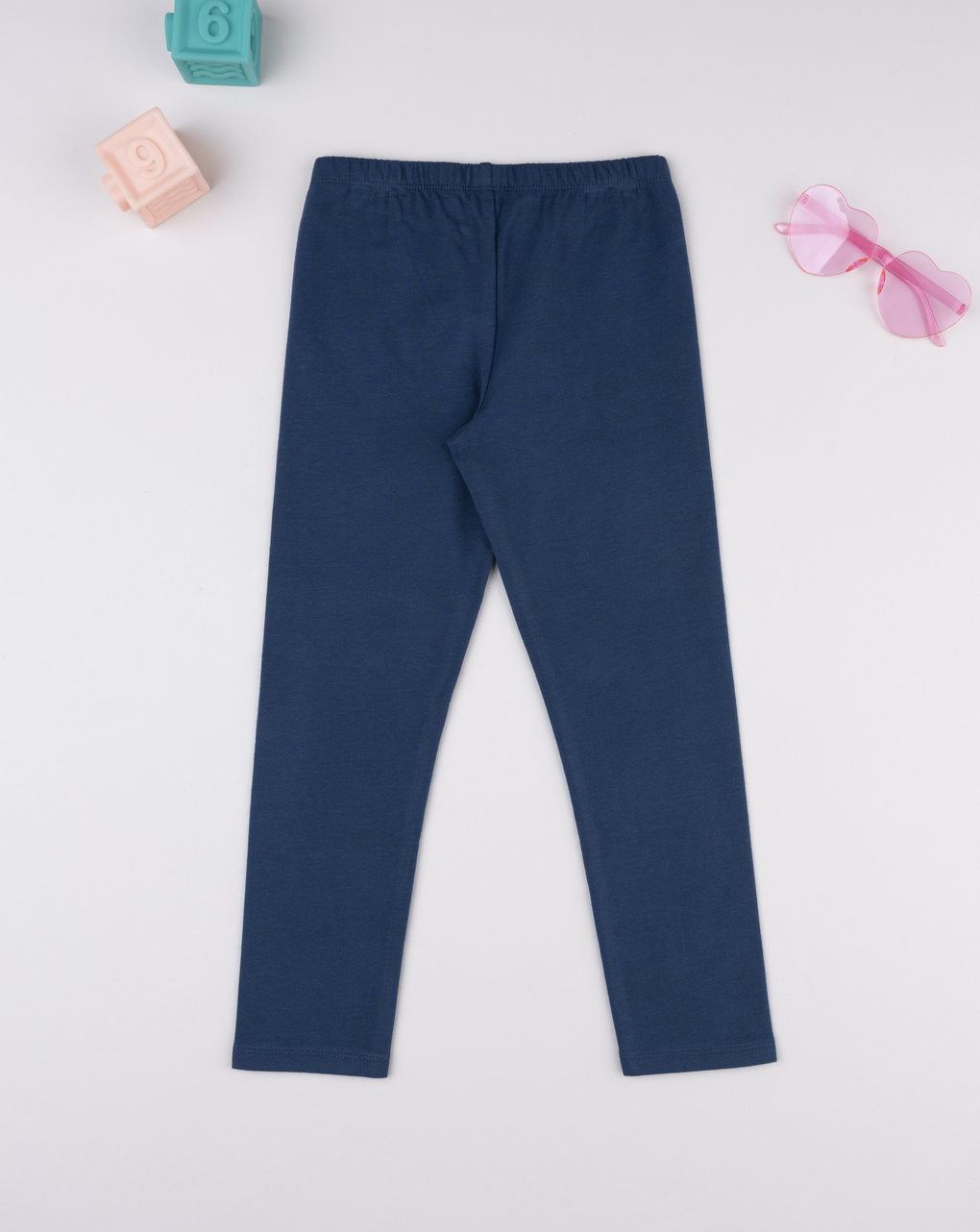 Legging garzato bimba blu