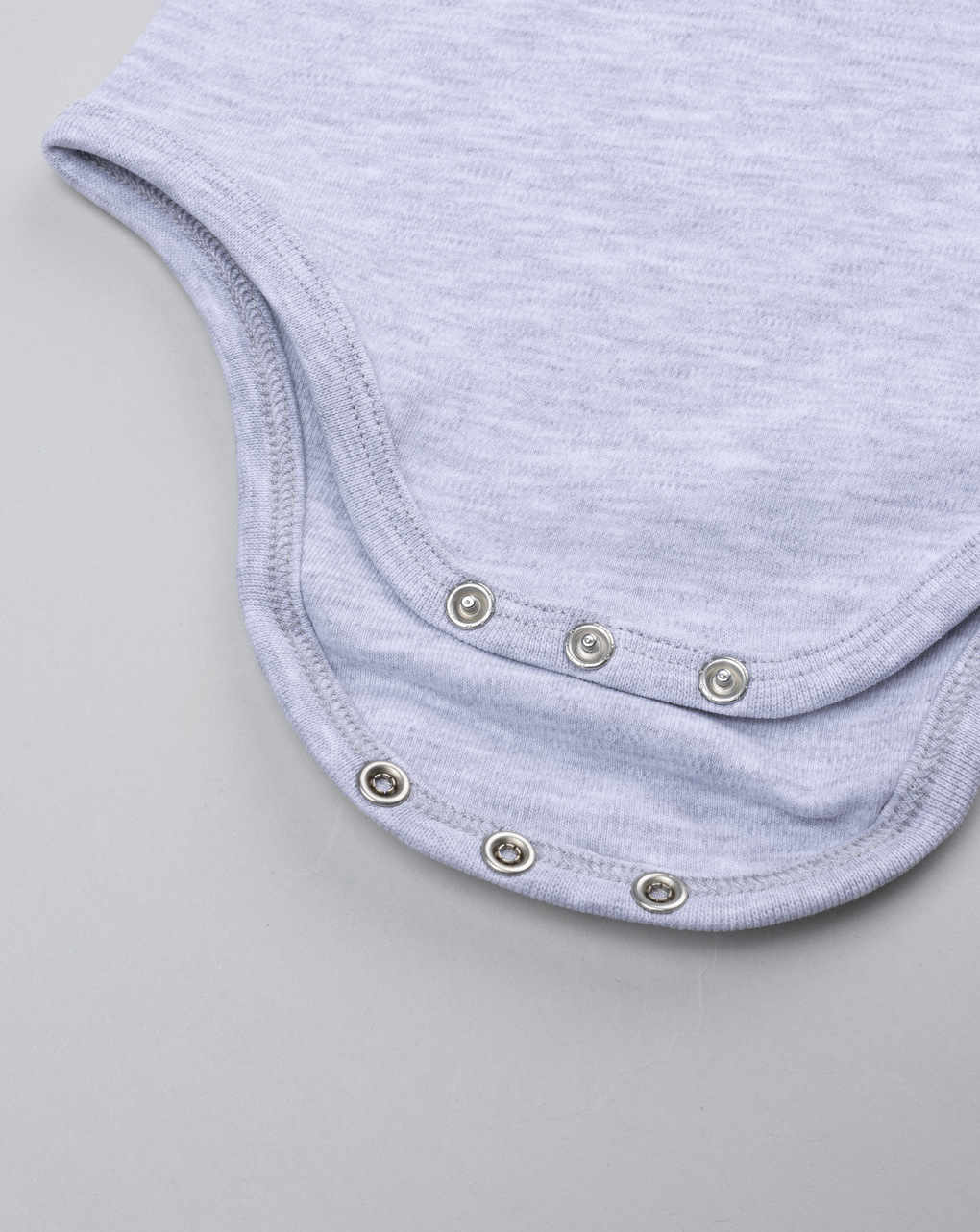 Body bimba grigio melange manica lunga