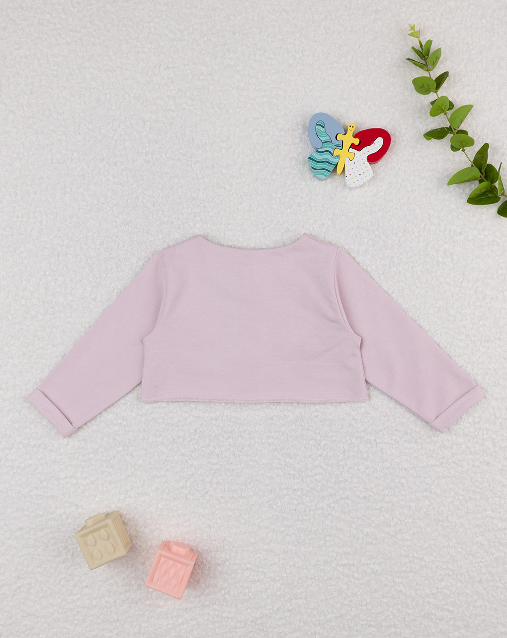 Cardigan bimba rosa ricamo cuore
