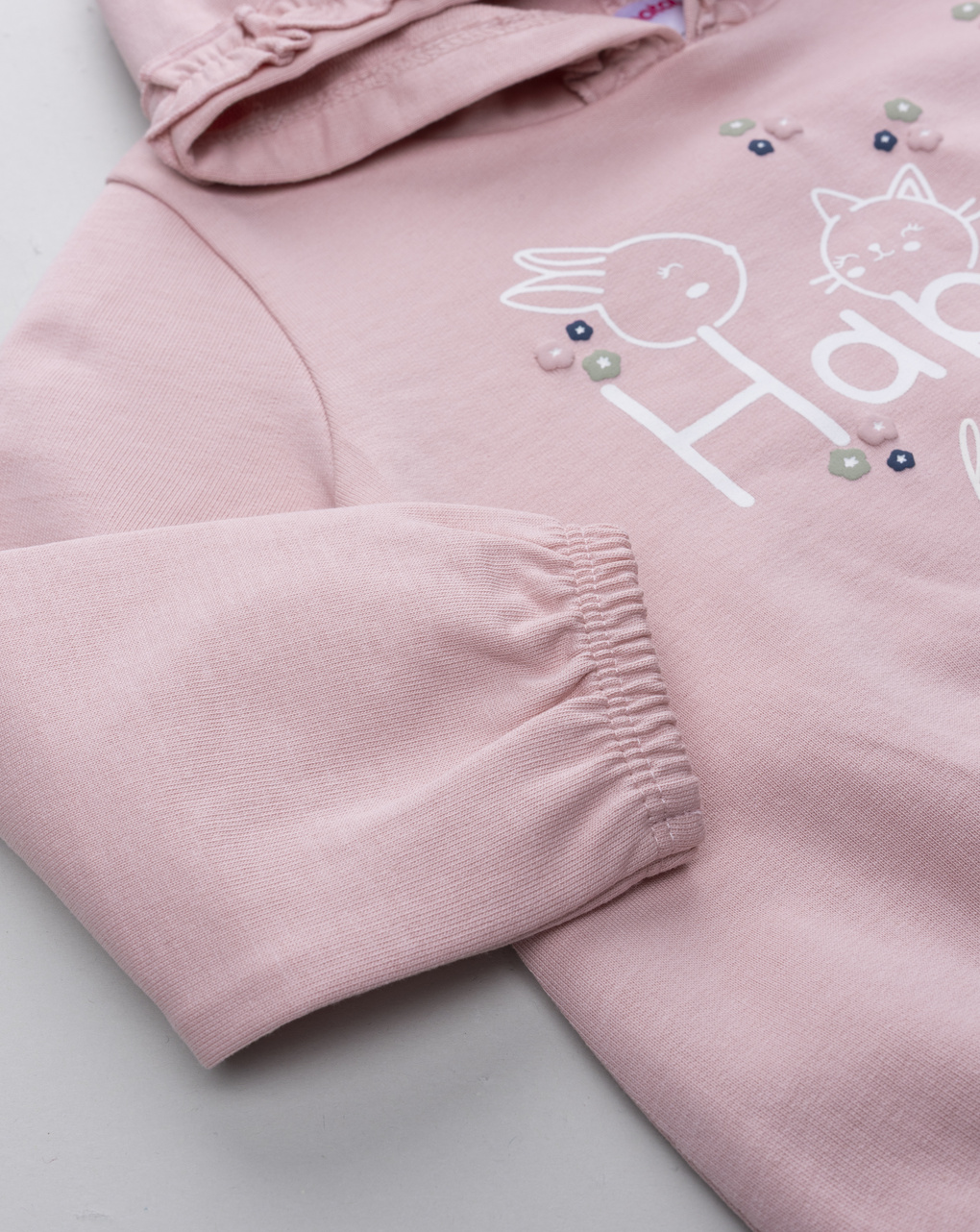 Completo jogging bimba rosa "happy forever"